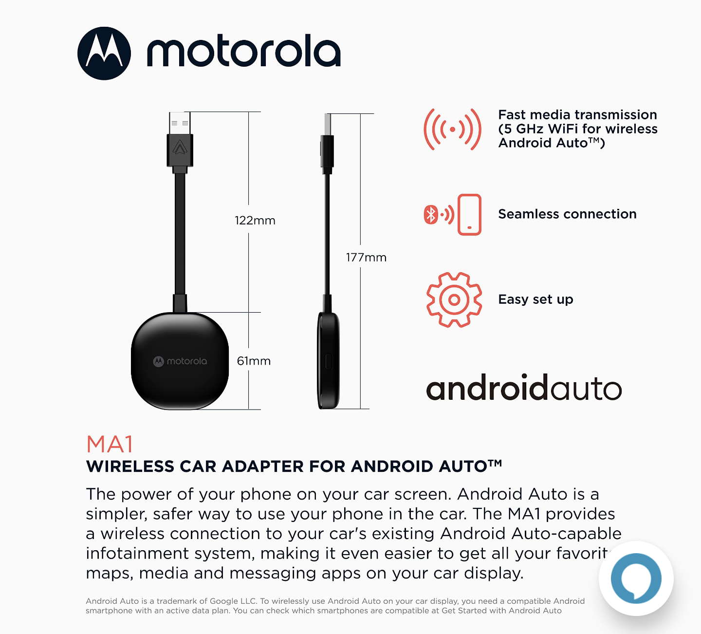 Адаптер Motorola Android Auto